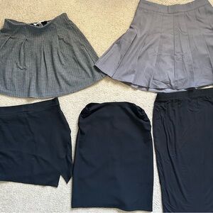 H&M Black and Gray Skater Skirt Collection